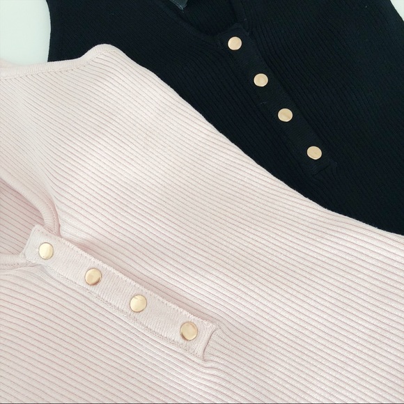 Blush Ribbed Sleeveless Button Dress - Picture 3 of 4